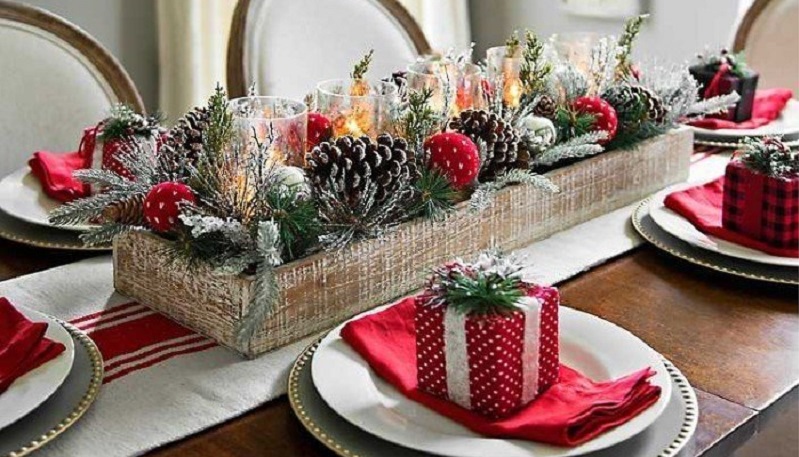 Decorao descomplicada para a mesa de Natal