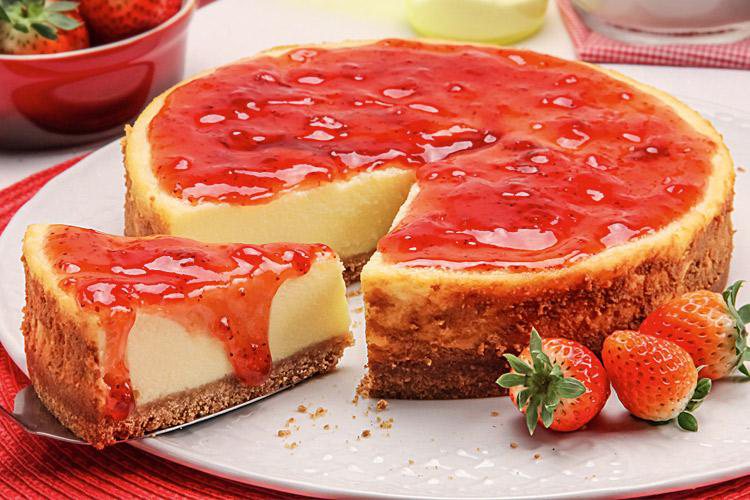 Dica Almoo Dia das Mes - Sobremesa Cheesecake de morango