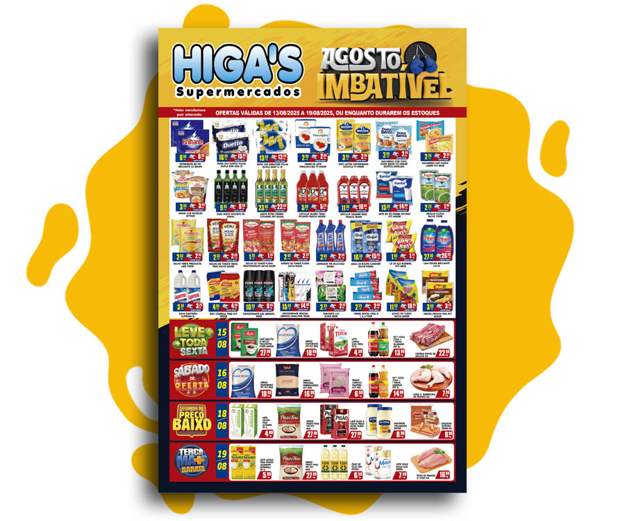 Ofertas válidas de 13/08/2025 a 19/08/2025. Ou enquanto durarem os estoques. Ofertas válidas de 13/08/2025 a 19/08/2025. Ou enquanto durarem os estoques.
