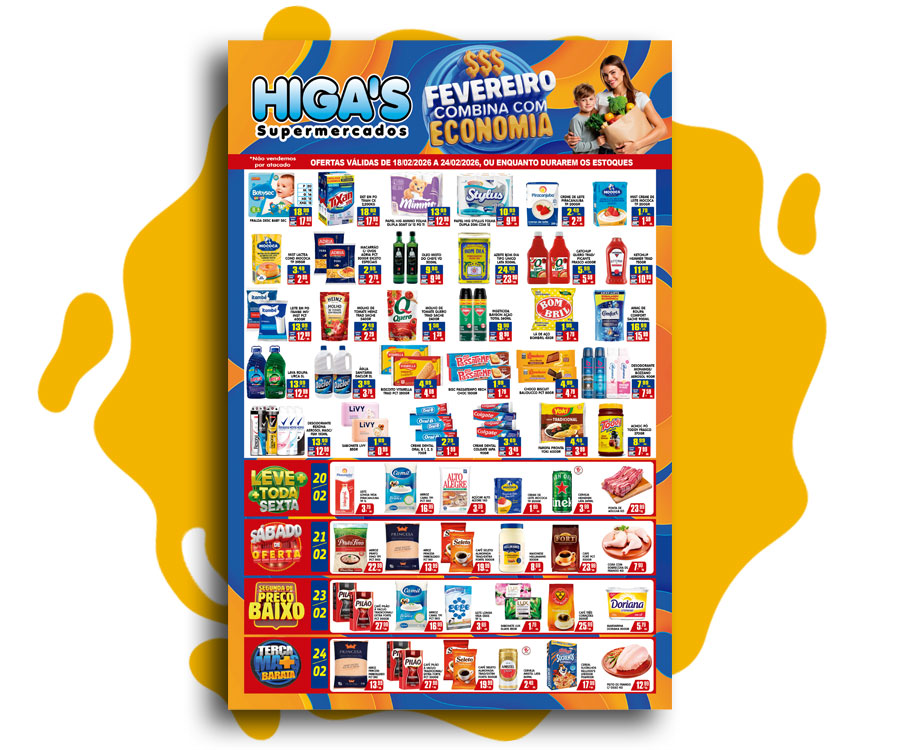 Ofertas válidas de 18/02/2026 a 24/02/2026. Ou enquanto durarem os estoques. Ofertas válidas de 18/02/2026 a 24/02/2026. Ou enquanto durarem os estoques.