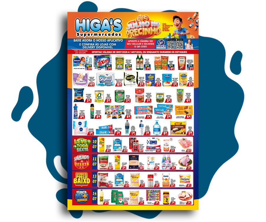 Ofertas válidas de 08/07/2026 a 14/07/2026. Ou enquanto durarem os estoques. Ofertas válidas de 08/07/2026 a 14/07/2026. Ou enquanto durarem os estoques.