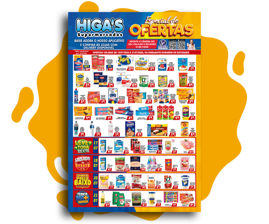 Ofertas válidas de 15/07/2026 a 21/07/2026. Ou enquanto durarem os estoques. Ofertas válidas de 15/07/2026 a 21/07/2026. Ou enquanto durarem os estoques.